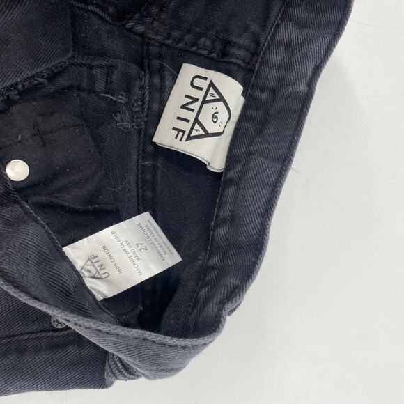 UNIF Washed Black Cutoff Shorts - Picture 4 of 7